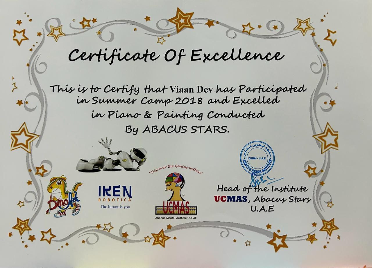 Certificate Of Excellence 2018