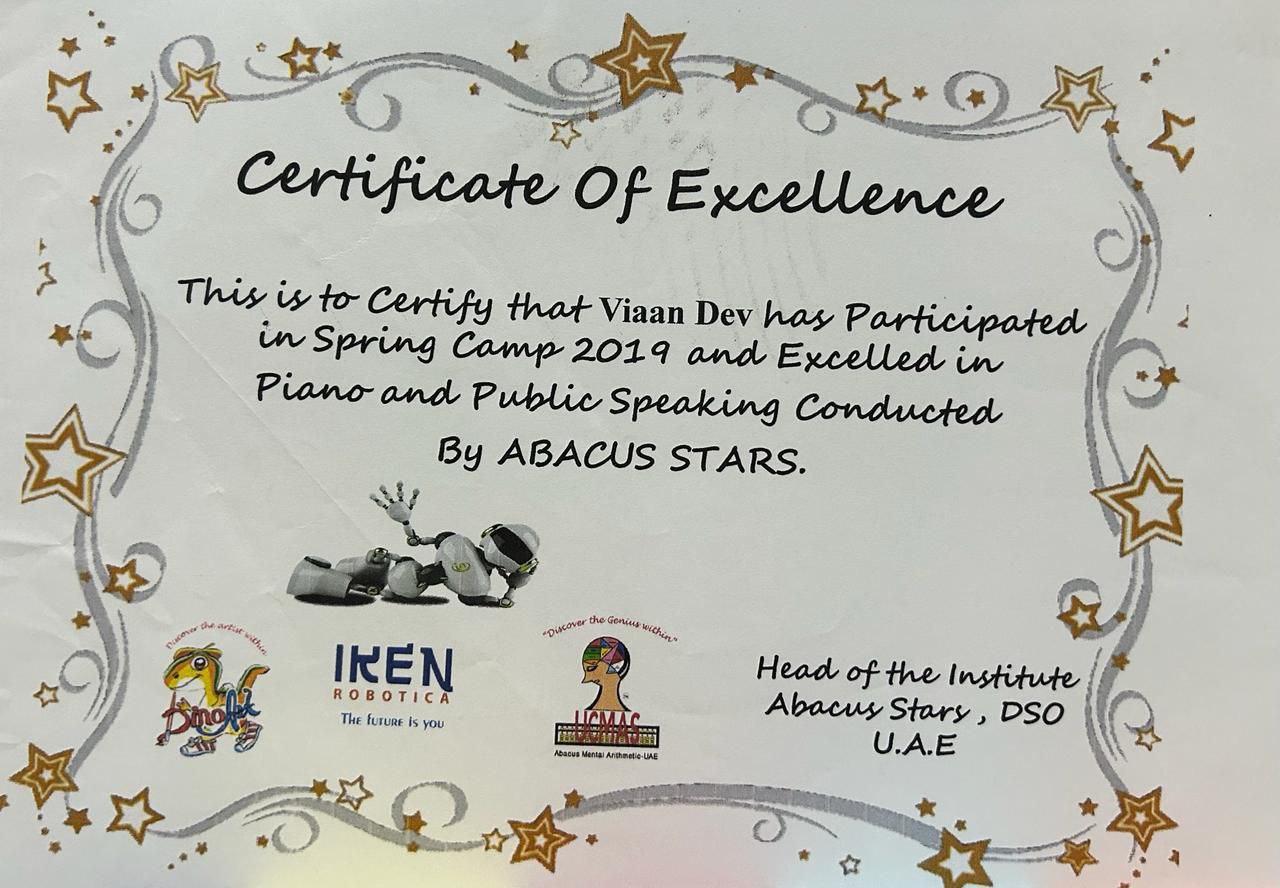 Certificate of Excellence 2019